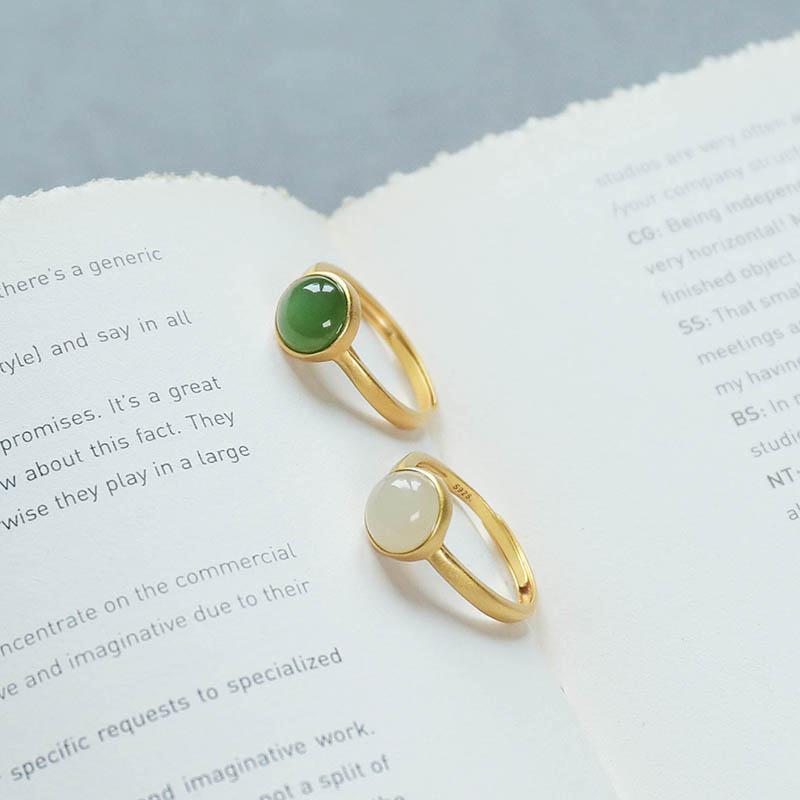 JADE RING( JADE,LAPIS,AGATE,AMBER,TURQUOISE)S925