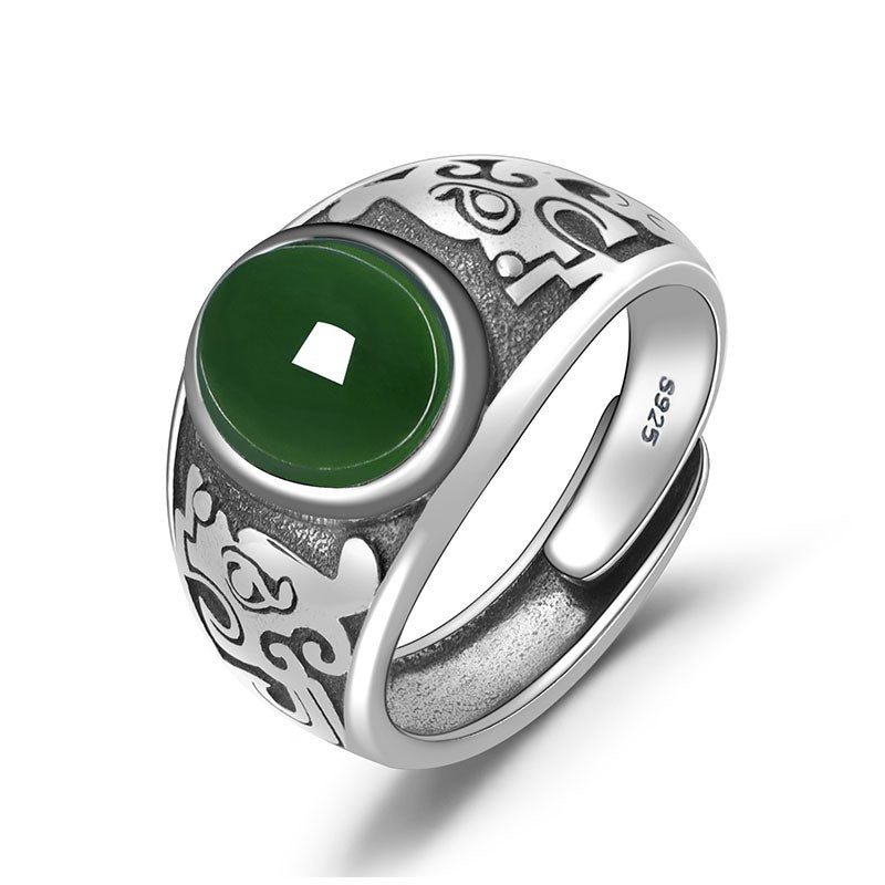 JADE RING( JADE,LAPIS,AGATE,AMBER,TURQUOISE)S925