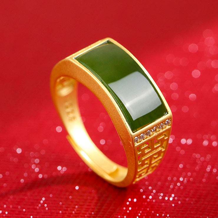 JADE RING( JADE,LAPIS,AGATE,AMBER,TURQUOISE)S925