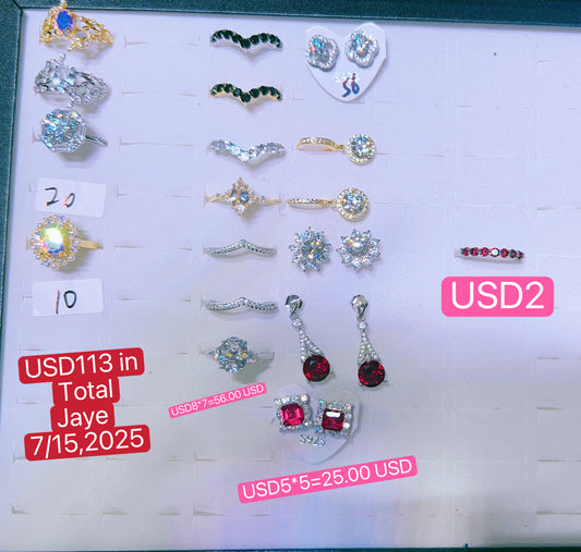 Jaye  USD113+57=170.00 USD
